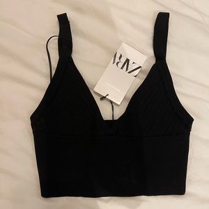 Zara black crop top